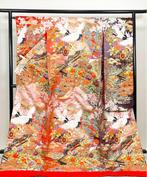Japanse Uchikake bruidskimono met reigers en pioenen,, Antiek en Kunst