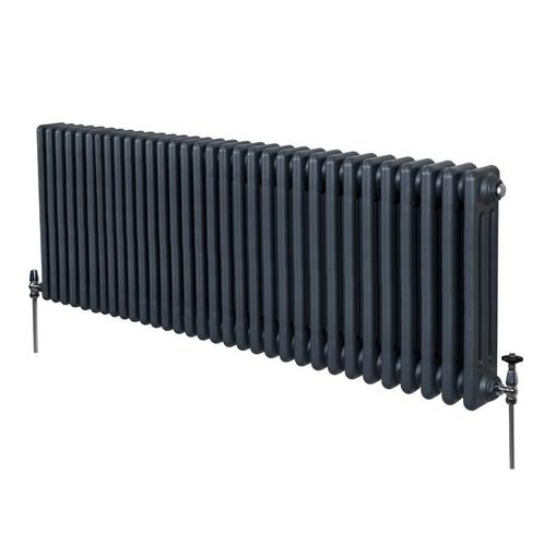 Traditionele 3 Kolom Radiator - 600 x 1462mm - Antraciet, Doe-het-zelf en Verbouw, Verwarming en Radiatoren, Verzenden