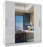 Kledingkast  wit 158 cm breed met spiegel en 2 lades Wit, Huis en Inrichting, Kasten | Kledingkasten, Met lade(s), 150 tot 200 cm