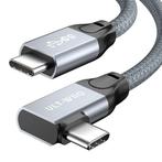 USB C naar USB C kabel 100 W, 20 Gbps 90 graden hoek USB, Nieuw, Verzenden