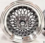 15 inch 4x100 YKW Wheels Y5207 - Carbon Grey Machined Velgen