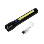 Hofftech Tactical zaklamp - LED en COB - oplaadbaar - 166..., Caravans en Kamperen, Ophalen of Verzenden, Nieuw