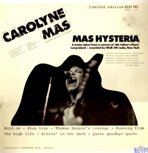 LP gebruikt - Carolyne Mas - Mas Hysteria, Cd's en Dvd's, Vinyl | Rock, Zo goed als nieuw, Verzenden
