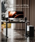 Zit sta bureau - Elektrisch - Verstelbaar - Bureauframe - Zw, Verzenden, Zo goed als nieuw