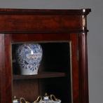 Louis Seize boekenkast in mahonie ca 1800 ronde hoeken goud, Antiek en Kunst, Ophalen of Verzenden