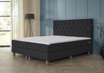 ACTIE! Boxspring Sevilla 180 200 Zwart, Huis en Inrichting, Verzenden, Zwart, 180 cm, 200 cm