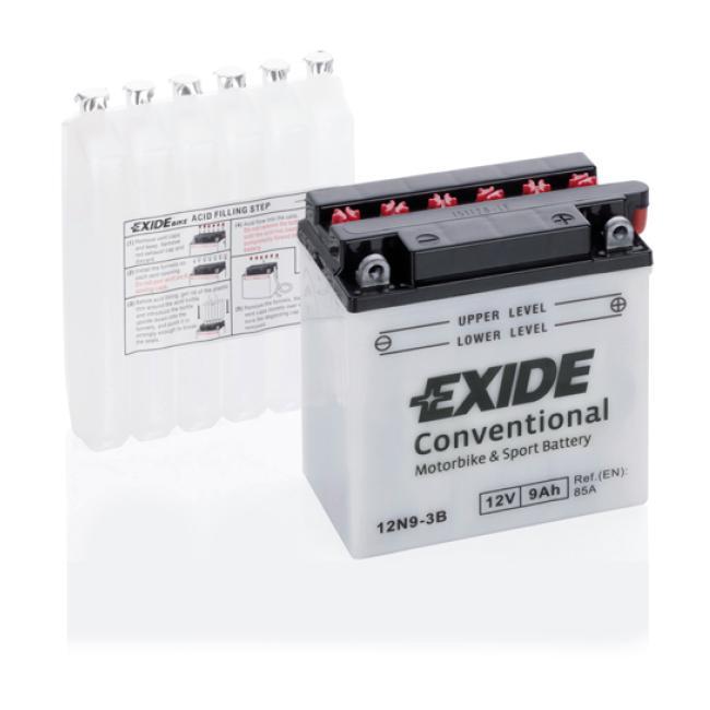 Exide Conventional 12V accu | 12N9-3B | 12V 9Ah, Auto-onderdelen, Accu's en Toebehoren, Ophalen of Verzenden