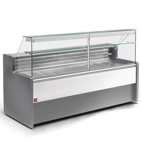 Gekoelde vitrinetoonbank met rechte ruit 90°, met reserve -, Zakelijke goederen, Horeca | Keukenapparatuur, Koelen en Vriezen