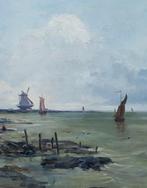 Hippolyte-Camille De (1842-1910) - Voiliers en Hollande, Antiek en Kunst, Kunst | Schilderijen | Klassiek