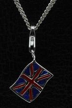 Zilveren Engelse vlag hanger en/of bedel, Sieraden, Tassen en Uiterlijk, Bedels, Nieuw, Verzenden