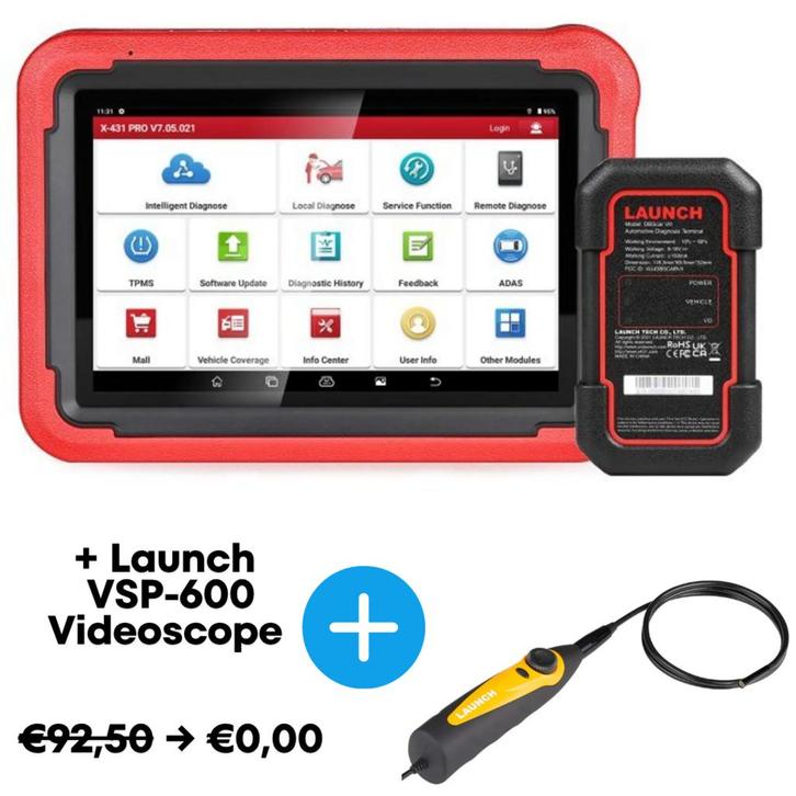 Launch X431 PROS V5.0 met gratis VSP600 Videoscope en 2 jaar, Auto diversen, Autogereedschap, Verzenden