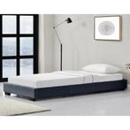 Houten bed Laag linnen met bedbodem 90x200 cm donkergrijs, Huis en Inrichting, Verzenden, Nieuw