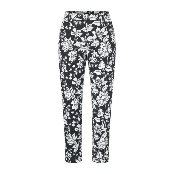 MAC • Chino turn up broek bloem • 36, Kleding | Dames, Broeken en Pantalons, Zwart, Nieuw, Maat 36 (S), Verzenden