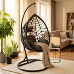 Hangstoel met frame Zwart Grijs | Nieuw | Scherpe Prijs, Nieuw, Ophalen of Verzenden, Met standaard, Eenpersoons