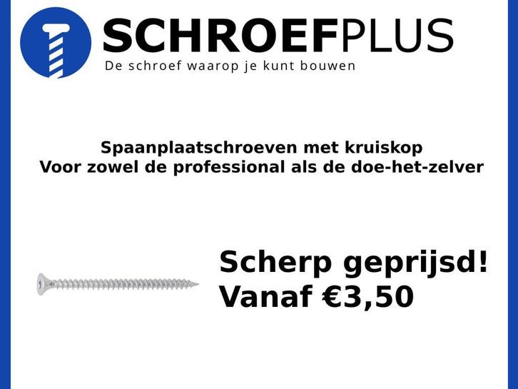 Kruiskop schroeven Verzinkt – Voor Bouw en Renovatie, Doe-het-zelf en Verbouw, IJzerwaren en Bevestigingsmiddelen, Nieuw, Verzenden