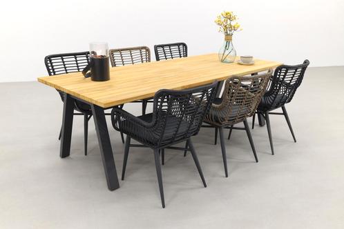 Jasmin/Ambassador 240x100 cm. tuinset - 7 delig, Tuin en Terras, Tuinsets en Loungesets, Tuinset, Nieuw, Overige materialen, Verzenden