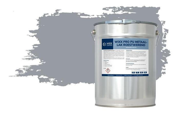 Wixx PRO PU Metaallak Roestwerend RAL 7040 | Venstergrijs, Doe-het-zelf en Verbouw, Verf, Beits en Lak, Lak, Grijs, Nieuw, 15 tot 20 liter