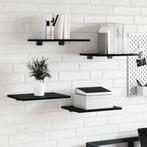 vidaXL Wandplanken, 4 Stuks, Zwart Eiken, 40x30x1,5 cm,, Huis en Inrichting, Verzenden, Nieuw, Overige houtsoorten, Minder dan 50 cm