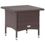 vidaXL Theetafel 50x50x47 cm poly rattan bruin, Tuin en Terras, Tuintafels, Verzenden, Nieuw