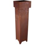 Patina tuindecoratie zuil vierkant met schaal 1,15 m |, Huis en Inrichting, Woonaccessoires | Overige, Verzenden, Nieuw
