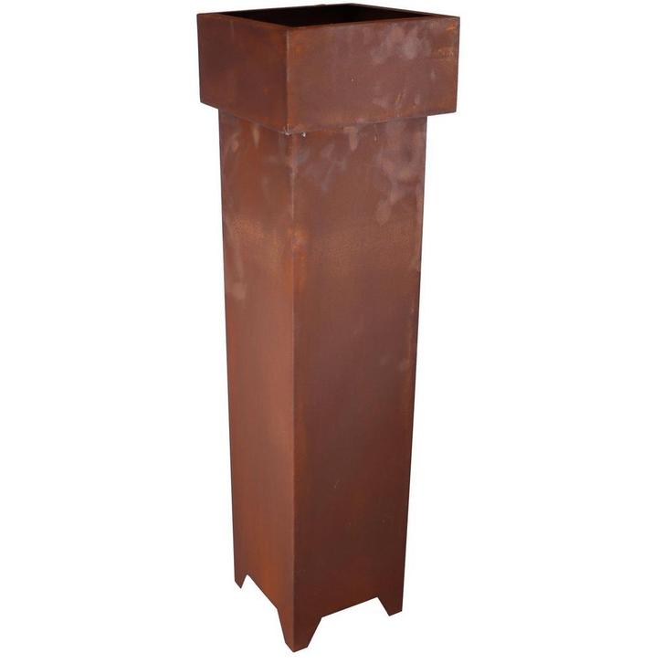 Patina tuindecoratie zuil vierkant met schaal 1,15 m |, Huis en Inrichting, Woonaccessoires | Overige, Nieuw, Verzenden