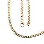 Bicolor gouden gourmet schakel ketting | 41 cm, Ophalen of Verzenden, Gebruikt, Overige kleuren, Goud