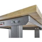 Werkbank grijs 150 cm met hardhouten blad en, Doe-het-zelf en Verbouw, Nieuw, Ophalen of Verzenden