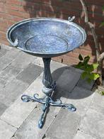Vogelbad - Metaal - blauw metalen vogelbad, Antiek en Kunst, Curiosa en Brocante