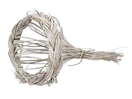 Boekethouder frame Palm Wavy White 40 cm, Huis en Inrichting, Woonaccessoires | Kunstplanten en Kunstbloemen, Nieuw, Ophalen of Verzenden