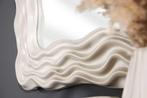 Moderne wandspiegel WAVE 90cm grijs abstract golfdesign, Huis en Inrichting, Woonaccessoires | Spiegels, Ophalen of Verzenden