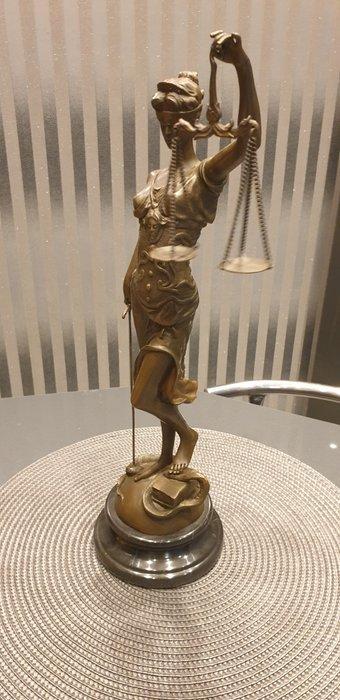 Mayer - Beeld, Lady Justice - 3,5 kg - 41 cm - Gepatineerd, Antiek en Kunst, Curiosa en Brocante