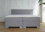 ACTIE! Boxspring Andorra 180 200 Grijs, Verzenden, 180 cm, 200 cm, Nieuw