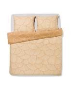 HEMA Dekbedovertrek 200x200/220cm zacht katoen schelpen zand, Huis en Inrichting, Verzenden, Nieuw, Beige