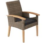 Wicker tafel Tarent met 4 stoelen Rosarno - natuur, Tuin en Terras, Verzenden, Nieuw