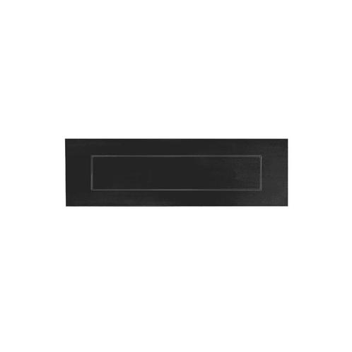 Briefplaat rechthoek geveerd 300x80mm - zwart, Tuin en Terras, Brievenbussen, Nieuw, Verzenden