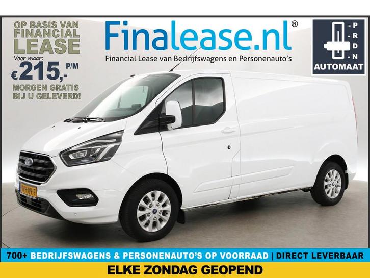 Ford Transit Custom 300 2.0 TDCI 170PK L2H1 Automaat Airco, Auto's, Bestelauto's, Lease, Automaat, Diesel, Ford, Wit, Verzenden