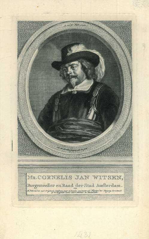 Portrait of Cornelis Jan Witsen, Antiek en Kunst, Kunst | Etsen en Gravures