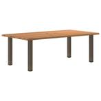 vidaXL Eettafel rechthoekig 220x120x74 cm massief eikenhout, Verzenden, Nieuw