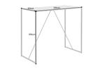 Bartafel SLIM LINE 120cm zwart marmerlook - 44736, Huis en Inrichting, Tafels | Eettafels, Ophalen of Verzenden, Nieuw
