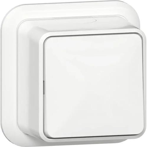 Gira kruisschakelaar opbouw wit - 310711, Doe-het-zelf en Verbouw, Elektra en Kabels, Ophalen of Verzenden