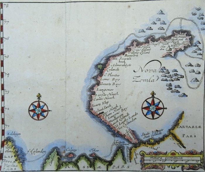 Azië - Nova Zembla [2 kaarten]; C. de Renneville - Nova, Boeken, Atlassen en Landkaarten