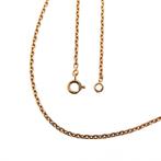 18 Krt. Rosé gouden anker schakel ketting | 45,5 cm, Sieraden, Tassen en Uiterlijk, Kettingen, Ophalen of Verzenden, Gebruikt