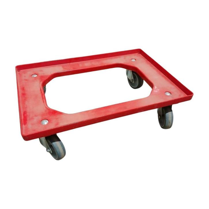 Kunststof dolly rood 610x410x170 mm, zwenkwielen, Euronorm, Zakelijke goederen, Machines en Bouw | Heftrucks en Intern transport