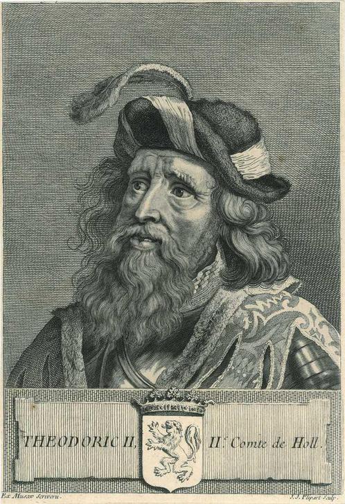 Portrait of Dirk II, Count of Holland, Antiek en Kunst, Kunst | Etsen en Gravures