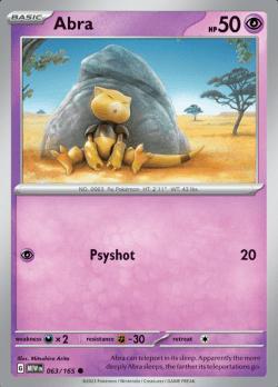 Abra 063/165 holo pokemon 151, Hobby en Vrije tijd, Verzamelkaartspellen | Pokémon, Losse kaart, Nieuw, Foil, Ophalen of Verzenden