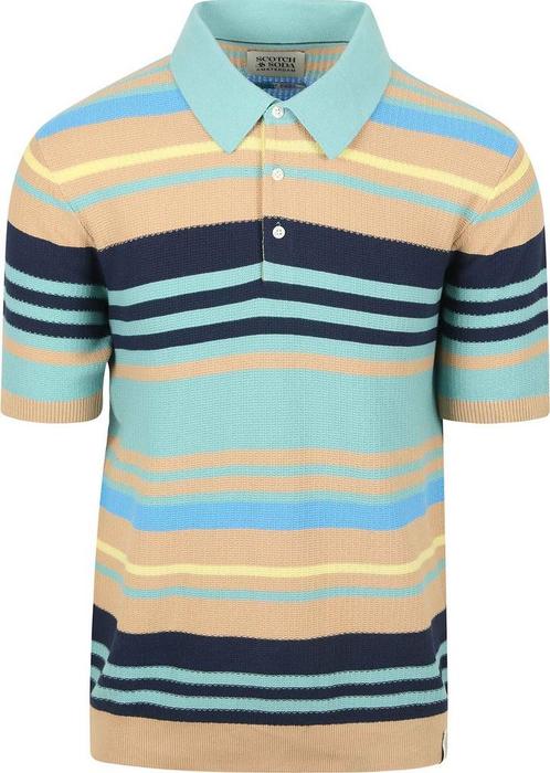 Scotch And Soda Knitted Polo Multicolour maat L Heren, Kleding | Heren, Polo's, Nieuw, Maat 52/54 (L), Verzenden