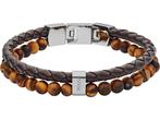 Fossil Vintage Casual JF03118040 Herenarmband 18 cm - Bruin, Verzenden, Zo goed als nieuw
