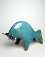 Urszula Despet - sculptuur, Blue Bull - 18 cm - Keramiek