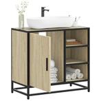vidaXL Wastafelkast 65x33x60 cm bewerkt hout sonoma, Verzenden, Nieuw, Minder dan 100 cm