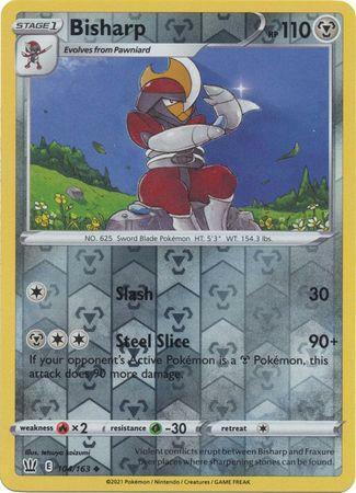 Bisharp 104/163 reverse holo Battle Styles, Hobby en Vrije tijd, Verzamelkaartspellen | Pokémon, Losse kaart, Nieuw, Foil, Ophalen of Verzenden